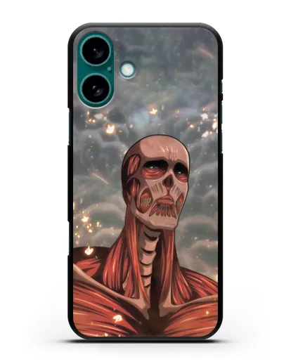 Чехол аниме Атака Титанов - Титан-Колосс силиконовый для iPhone 16 Plus