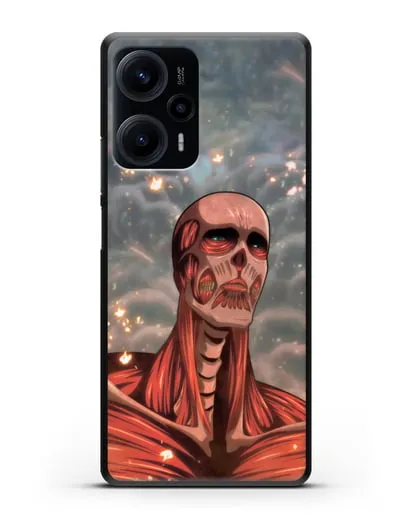 Чехол аниме Атака Титанов - Титан-Колосс силиконовый для Xiaomi Poco F5
