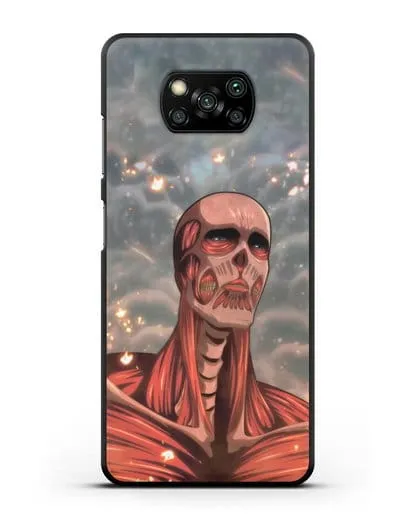 Чехол аниме Атака Титанов - Титан-Колосс силиконовый для Xiaomi Poco X3