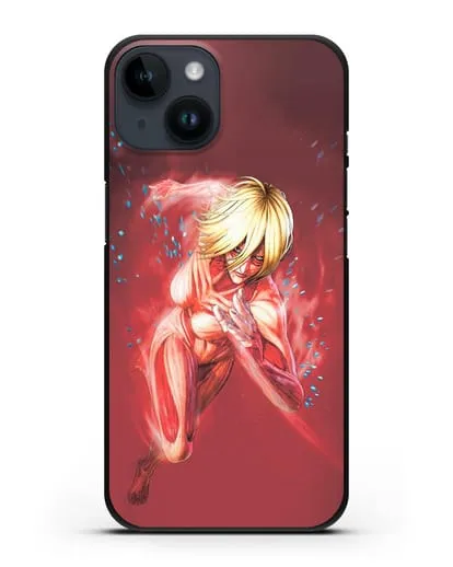 Чехол аниме Атака Титанов - Женская особь силиконовый для iPhone 14