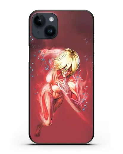 Чехол аниме Атака Титанов - Женская особь силиконовый для iPhone 14 Plus