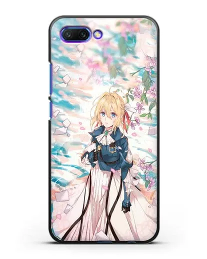Чехол аниме Вайолет Эвергарден - Вайолет и сакура силиконовый для Honor 10