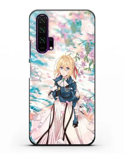 Чехол аниме Вайолет Эвергарден - Вайолет и сакура силиконовый для Honor 20 Pro
