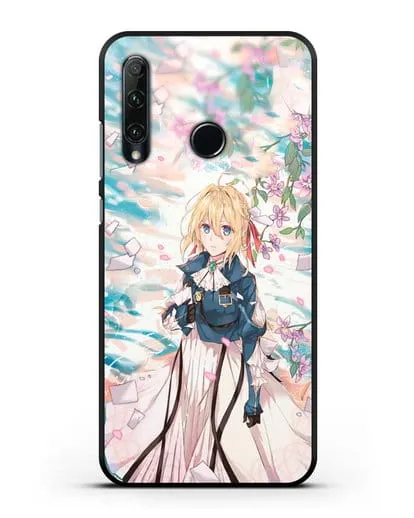 Чехол аниме Вайолет Эвергарден - Вайолет и сакура силиконовый для Honor 20e
