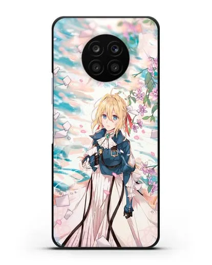 Чехол аниме Вайолет Эвергарден - Вайолет и сакура силиконовый для Honor 50 lite