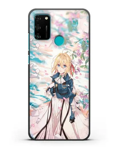Чехол аниме Вайолет Эвергарден - Вайолет и сакура силиконовый для Honor 9A