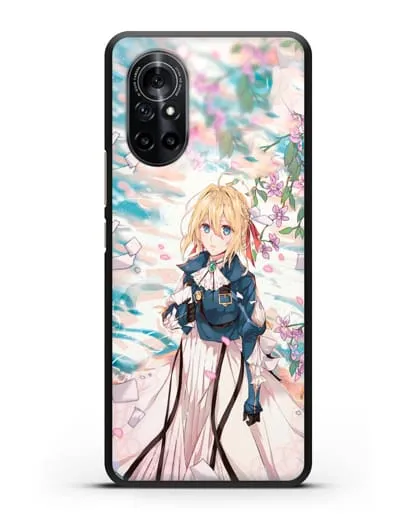 Чехол аниме Вайолет Эвергарден - Вайолет и сакура силиконовый для Huawei Nova 8