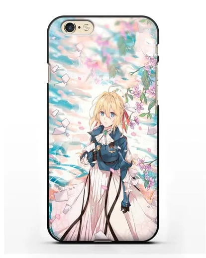 Чехол аниме Вайолет Эвергарден - Вайолет и сакура силиконовый для iPhone 6s