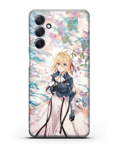 Чехол аниме Вайолет Эвергарден - Вайолет и сакура силиконовый для Samsung Galaxy M54 [SM-M546]