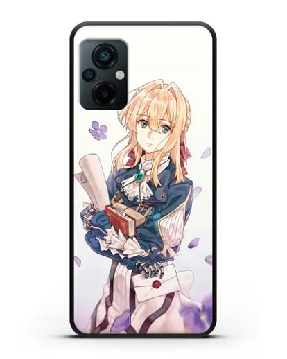 Чехол аниме Вайолет Эвергарден - Вайолет в цветах силиконовый для Xiaomi Poco M5