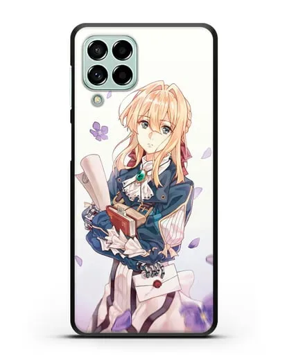 Чехол аниме Вайолет Эвергарден - Вайолет в цветах силиконовый для Samsung Galaxy M53 [SM-M536]