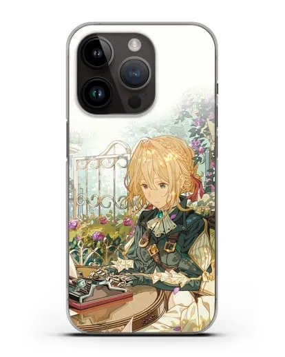 Чехол аниме Вайолет Эвергарден - Вайолет - самопишущая кукла силиконовый для iPhone 14 Pro