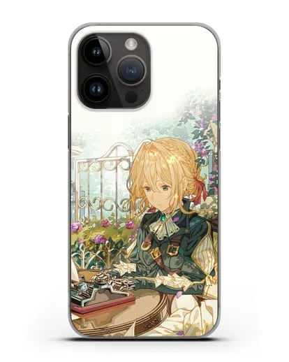 Чехол аниме Вайолет Эвергарден - Вайолет - самопишущая кукла силиконовый для iPhone 14 Pro Max