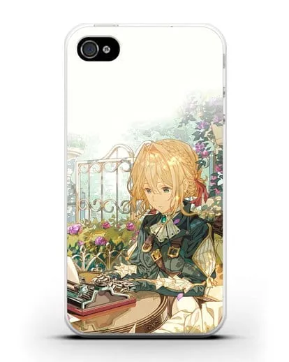 Чехол аниме Вайолет Эвергарден - Вайолет - самопишущая кукла силиконовый для iPhone 4/4s