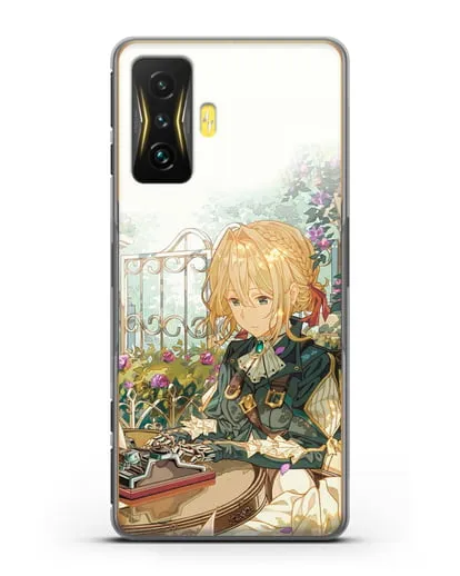 Чехол аниме Вайолет Эвергарден - Вайолет - самопишущая кукла силиконовый для Xiaomi Poco F4 GT