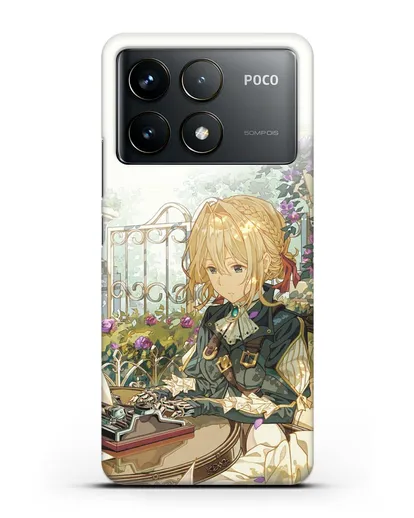 Чехол аниме Вайолет Эвергарден - Вайолет - самопишущая кукла силиконовый для Xiaomi Poco F6 Pro