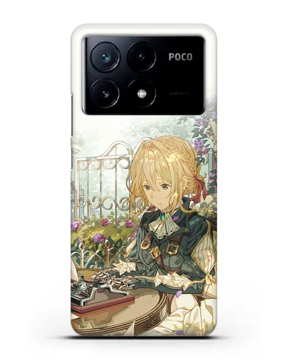 Чехол аниме Вайолет Эвергарден - Вайолет - самопишущая кукла силиконовый для Xiaomi Poco X6 Pro