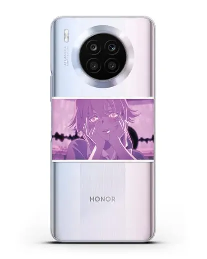 Чехол аниме Дневник Будущего - Влюблённая Юно силиконовый для Honor 50 lite