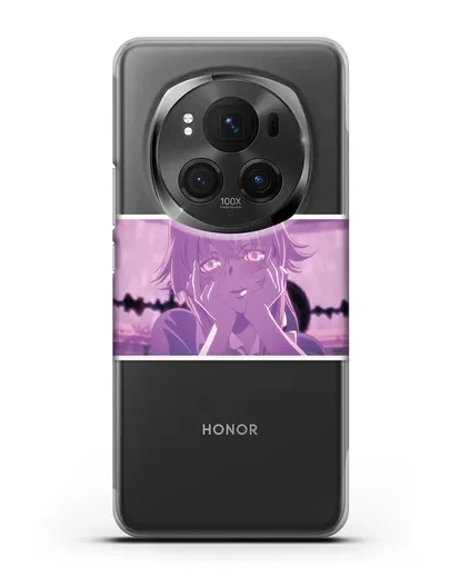 Чехол аниме Дневник Будущего - Влюблённая Юно силиконовый для Honor Magic 6 Pro