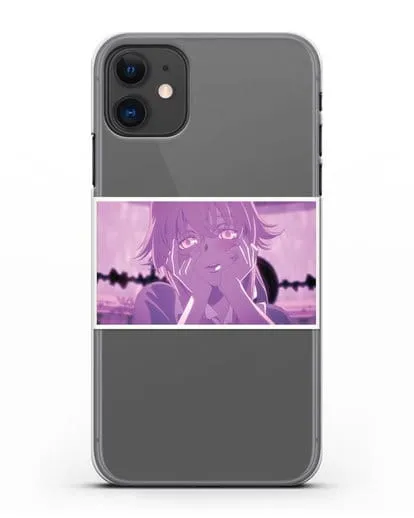 Чехол аниме Дневник Будущего - Влюблённая Юно силиконовый для iPhone 11