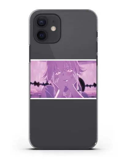 Чехол аниме Дневник Будущего - Влюблённая Юно силиконовый для iPhone 12