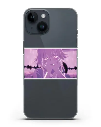 Чехол аниме Дневник Будущего - Влюблённая Юно силиконовый для iPhone 14