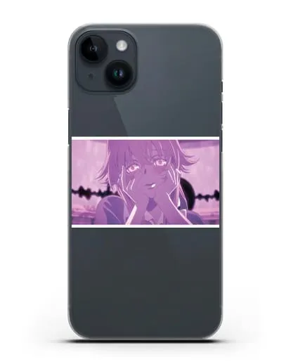 Чехол аниме Дневник Будущего - Влюблённая Юно силиконовый для iPhone 14 Plus