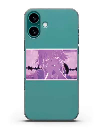 Чехол аниме Дневник Будущего - Влюблённая Юно силиконовый для iPhone 16 Plus