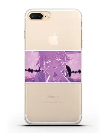 Чехол аниме Дневник Будущего - Влюблённая Юно силиконовый для iPhone 7 Plus