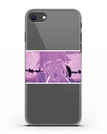 Чехол аниме Дневник Будущего - Влюблённая Юно силиконовый для iPhone SE 2020