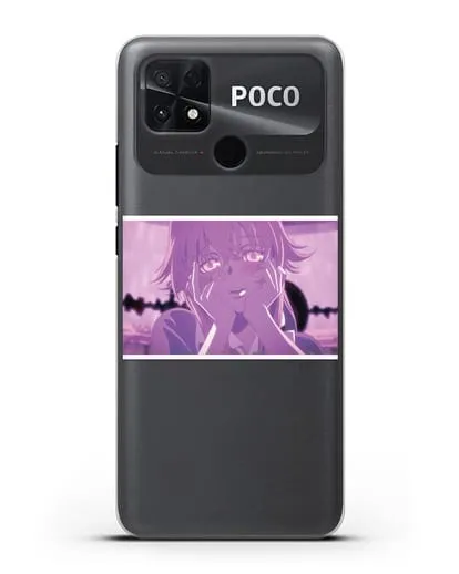 Чехол аниме Дневник Будущего - Влюблённая Юно силиконовый для Xiaomi Poco C40