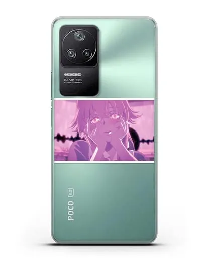 Чехол аниме Дневник Будущего - Влюблённая Юно силиконовый для Xiaomi Poco F4