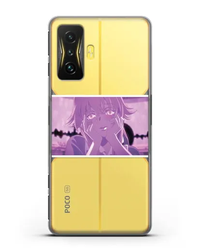 Чехол аниме Дневник Будущего - Влюблённая Юно силиконовый для Xiaomi Poco F4 GT