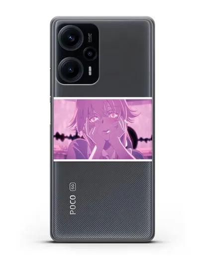 Чехол аниме Дневник Будущего - Влюблённая Юно силиконовый для Xiaomi Poco F5
