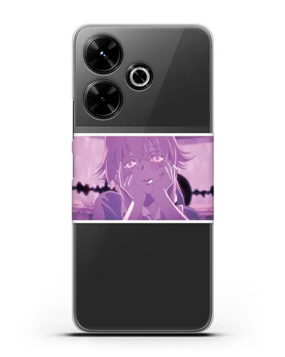 Чехол аниме Дневник Будущего - Влюблённая Юно силиконовый для Xiaomi Poco M6