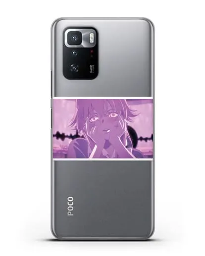 Чехол аниме Дневник Будущего - Влюблённая Юно силиконовый для Xiaomi Poco X3 GT