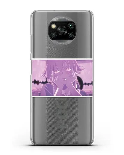 Чехол аниме Дневник Будущего - Влюблённая Юно силиконовый для Xiaomi Poco X3 Pro