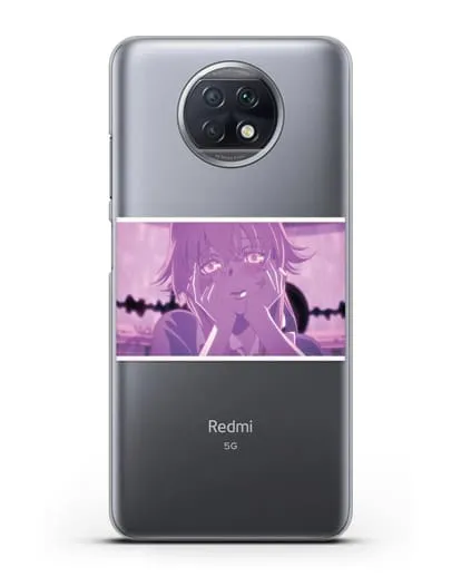 Чехол аниме Дневник Будущего - Влюблённая Юно силиконовый для Xiaomi Redmi Note 9T