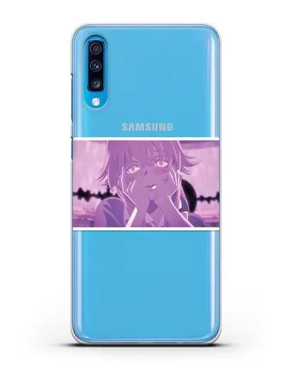 Чехол аниме Дневник Будущего - Влюблённая Юно силиконовый для Samsung Galaxy A70 [SM-A705F]