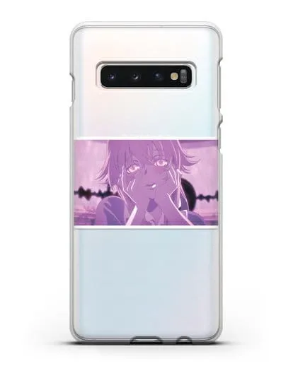 Чехол аниме Дневник Будущего - Влюблённая Юно силиконовый для Samsung Galaxy S10 [SM-G973F]