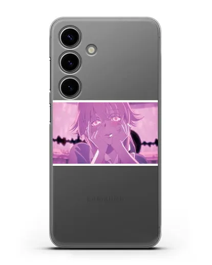 Чехол аниме Дневник Будущего - Влюблённая Юно силиконовый для Samsung Galaxy S24