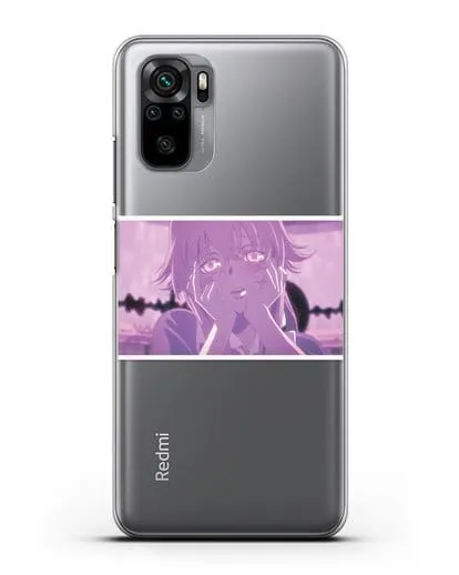 Чехол аниме Дневник Будущего - Влюблённая Юно силиконовый для Xiaomi Redmi Note 10