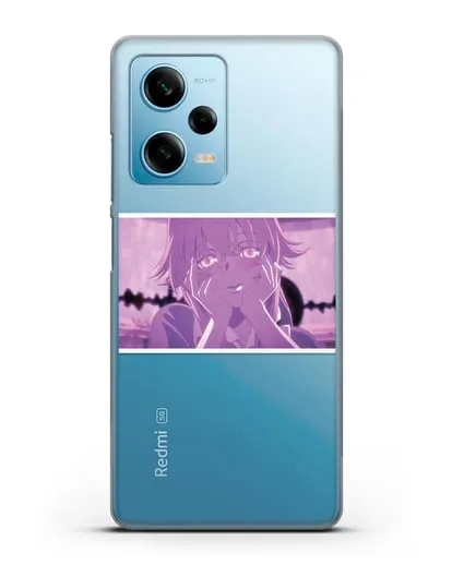 Чехол аниме Дневник Будущего - Влюблённая Юно силиконовый для Xiaomi Redmi Note 12 5G