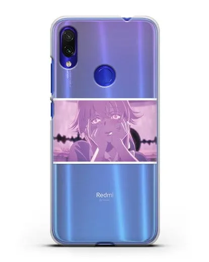 Чехол аниме Дневник Будущего - Влюблённая Юно силиконовый для Xiaomi Redmi Note 7