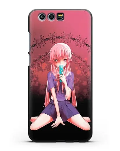 Чехол аниме Дневник Будущего - Юно с телефоном силиконовый для Honor 9