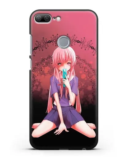 Чехол аниме Дневник Будущего - Юно с телефоном силиконовый для Honor 9 Lite