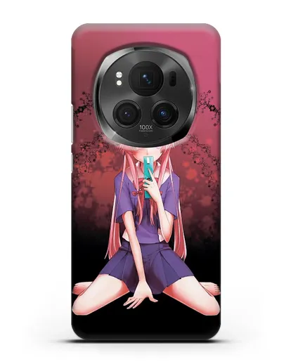 Чехол аниме Дневник Будущего - Юно с телефоном силиконовый для Honor Magic 6 Pro