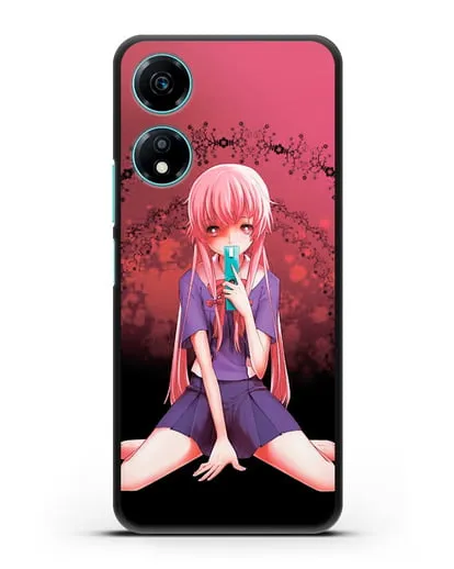 Чехол аниме Дневник Будущего - Юно с телефоном силиконовый для Honor X5 Plus