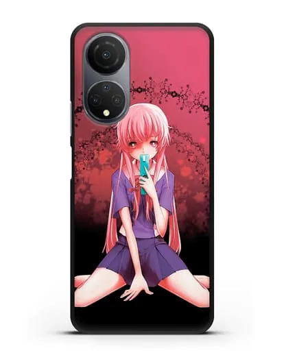 Чехол аниме Дневник Будущего - Юно с телефоном силиконовый для Honor X7