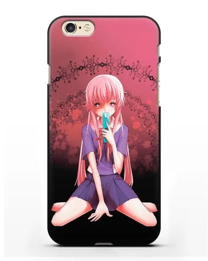 Чехол аниме Дневник Будущего - Юно с телефоном силиконовый для iPhone 6